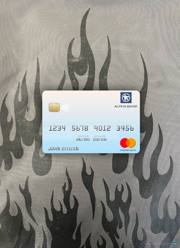 Download Greece Alpha Bank mastercard photolook front Photoshop template